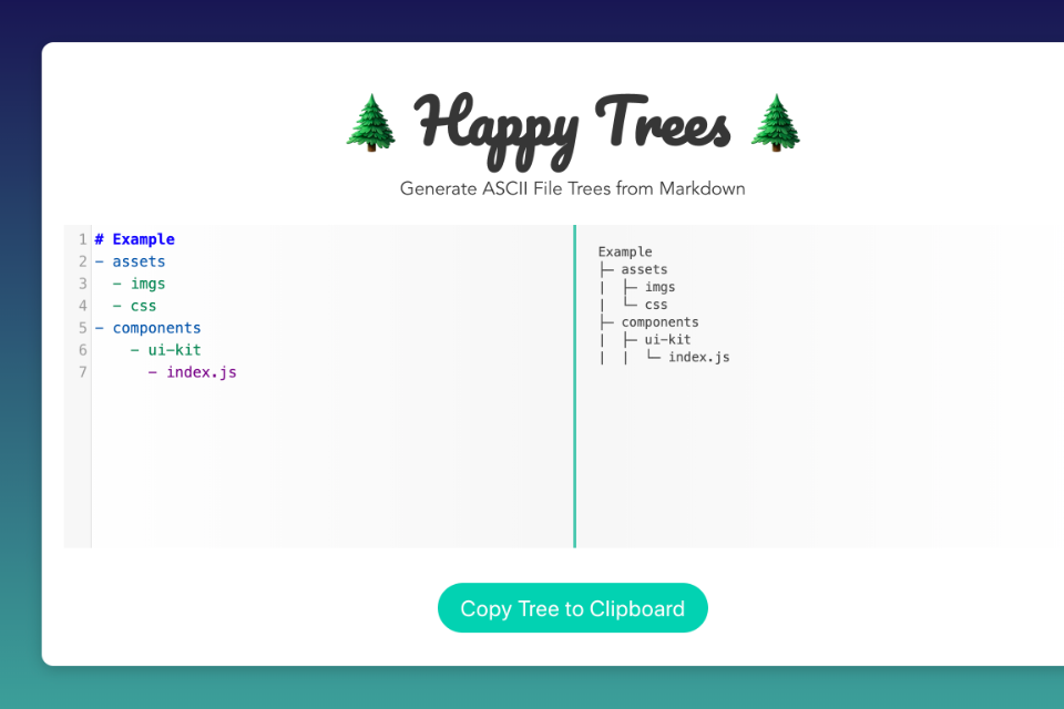 Happy Trees Project by Josh Weaver